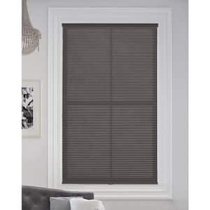 Anthracite Cordless Light Filtering Fabric Cellular Shade 9/16 in. Single Cell 18 in. W x 48 in. L