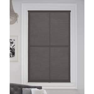 Anthracite Cordless Light Filtering Fabric Cellular Shade 9/16 in. Single Cell 28 in. W x 48 in. L