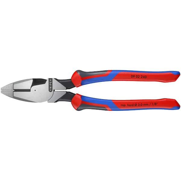 9 in. High Leverage New England Style Linemans Pliers with Comfort Grip Handle