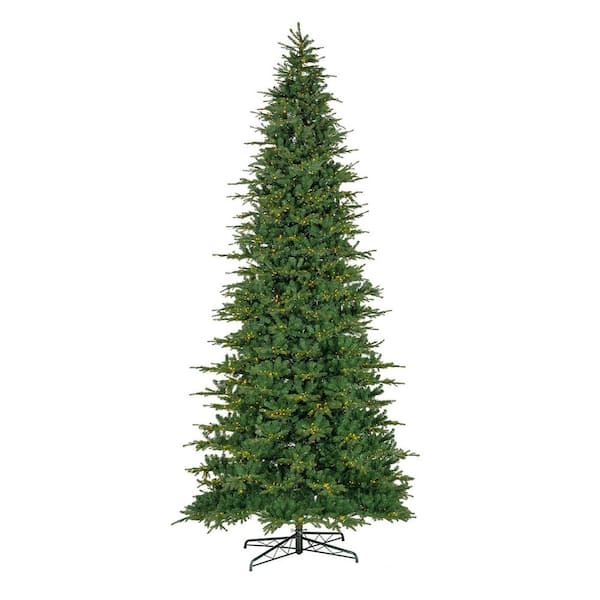 15 ft. Prelit Green Fir Artificial Christmas Tree, 5000 Multi-Color LED Lights, 9 Function, Foot Pedal, Remote