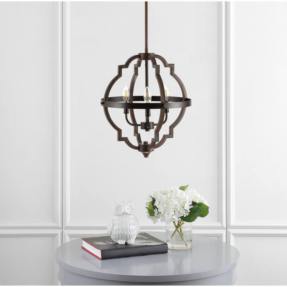 Rustic French Country 58" Adjustable LED Pendant in Oil-Rubbed Bronze