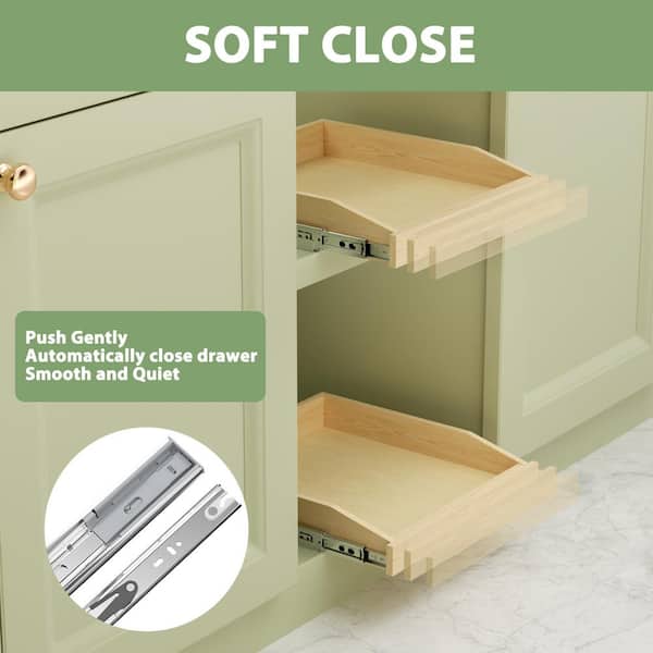 HOMEIBRO 16.5 in W Retractable Second Level Pull Out Organizer with Soft  Close Rail for Kitchen HD-52117D-AZ - The Home Depot