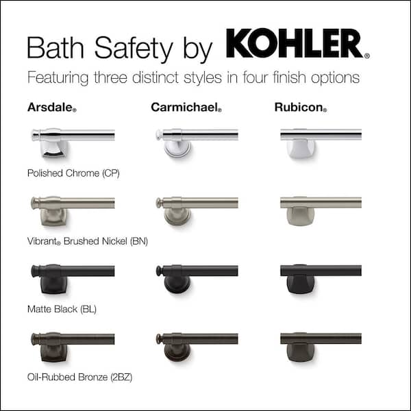 KOHLER Rubicon 24 in. Towel Bar in Vibrant Brushed Nickel K-R26112