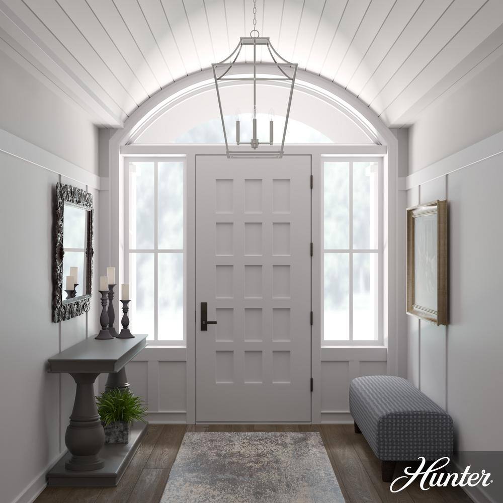Laurel Ridge Brushed Nickel LED Lantern Pendant Light, 18.5"