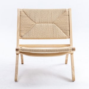 22.8"Wide Mid-Century Folding Wood Accent Chair