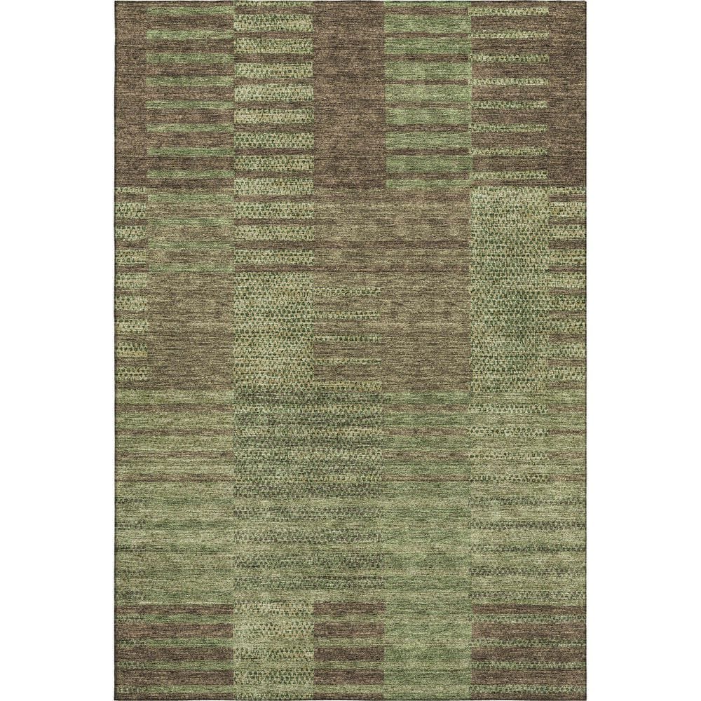 Mayfield Premium Machine Washable Abstract AMF954 Mocha 5 ft. x 7 ft. 6 in. Area Rug price history on PriceWatchPro