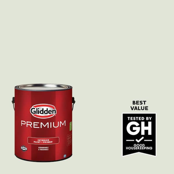 Glidden Premium 1 gal. PPG1124-1 Touch Of Lime Flat Interior Latex Paint