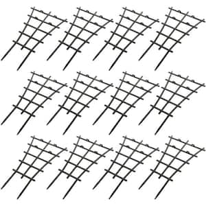 9 .5 in. Mini Climbing Trellis Plastic for Potted Plants in Dark Green(12 Packs)