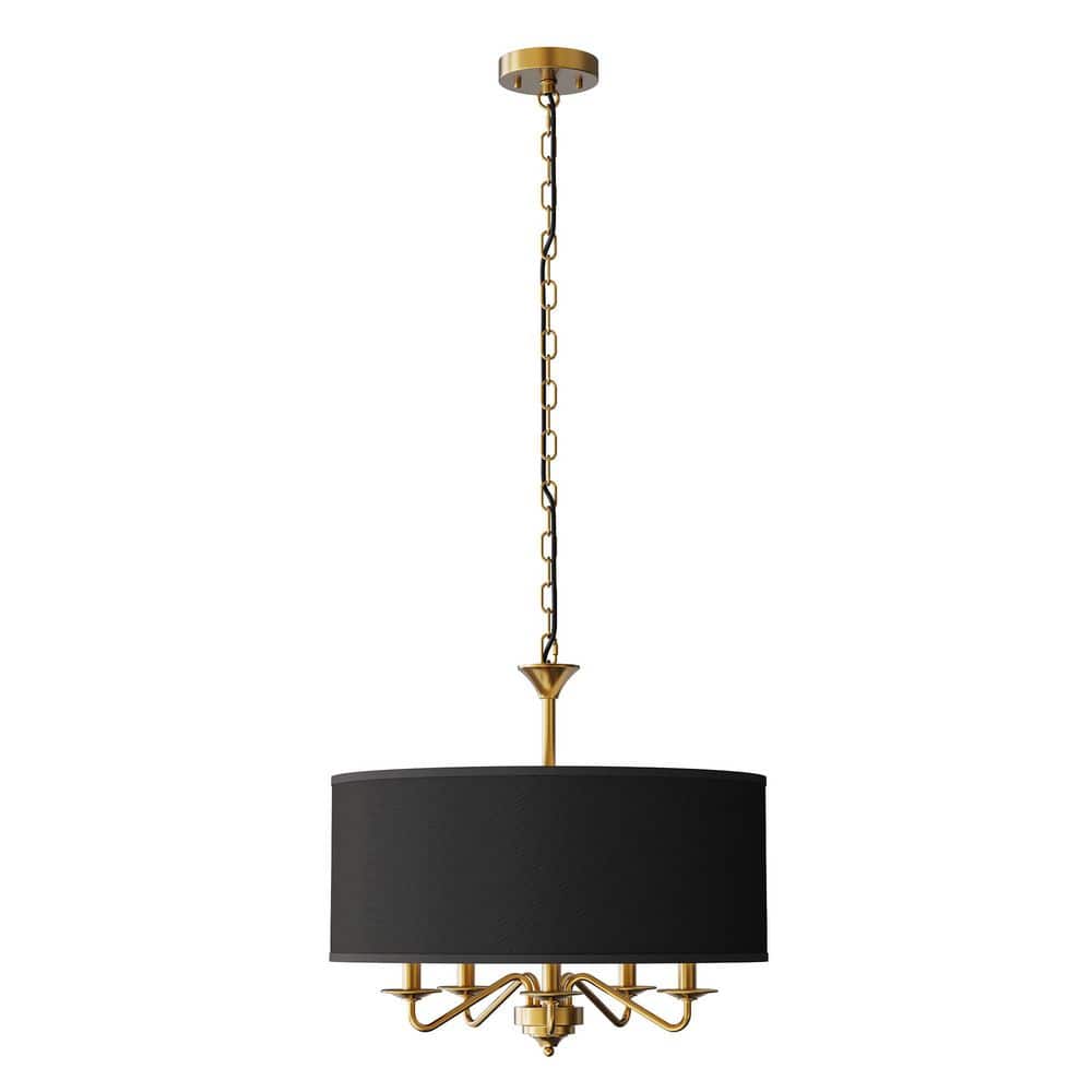 5-Light Gold Modern Chandelier with White Shades E12 for Dining Room Kitchen Living Room (Light Bulbs Not Included) price history on PriceWatchPro