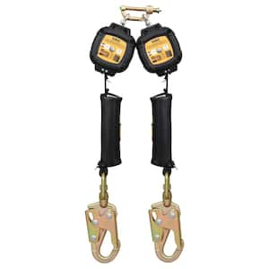 D100P Personal 6 ft. Self Retracting Lifeline-Twin-Steel Snap Hook