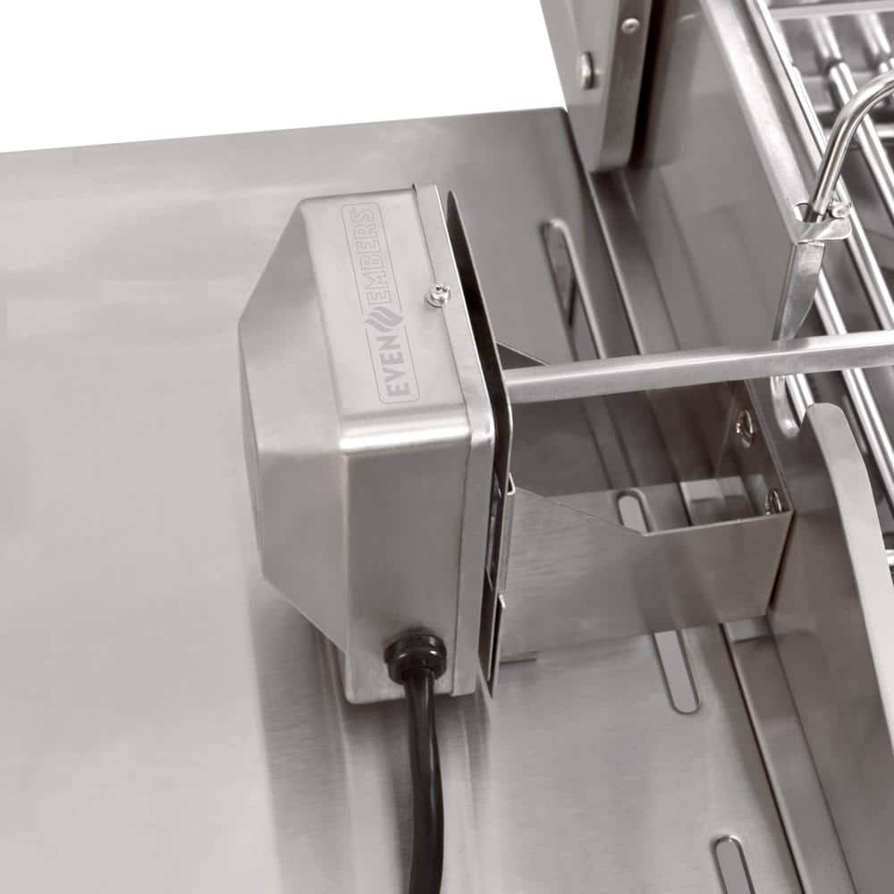 Premium Stainless Steel Rotisserie Kit with Motor and Forks
