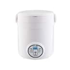 Aroma Housewares (MRC-903D) Mi 3-Cup (Cooked) (1.5-Cup UNCOOKED) Digital  Cool Touch Mini Rice Cooker,White