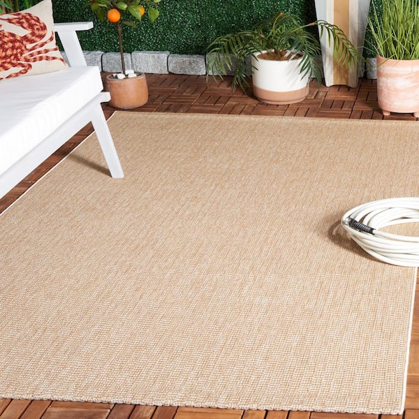 Sisal All-Weather Natural 4 ft. x 6 ft. Solid Woven Indoor/Outdoor Area Rug