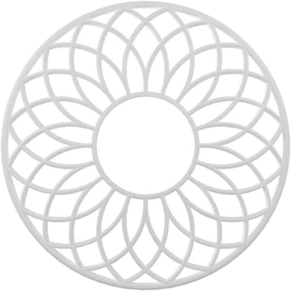 Ekena Millwork 1 in. x 36 in. x 36 in. Cannes Architectural Grade PVC Peirced Ceiling Medallion
