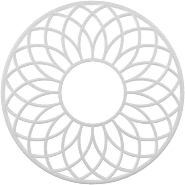 Ekena Millwork 1 in. x 38 in. x 38 in. Cannes Architectural Grade PVC Peirced Ceiling Medallion Moulding