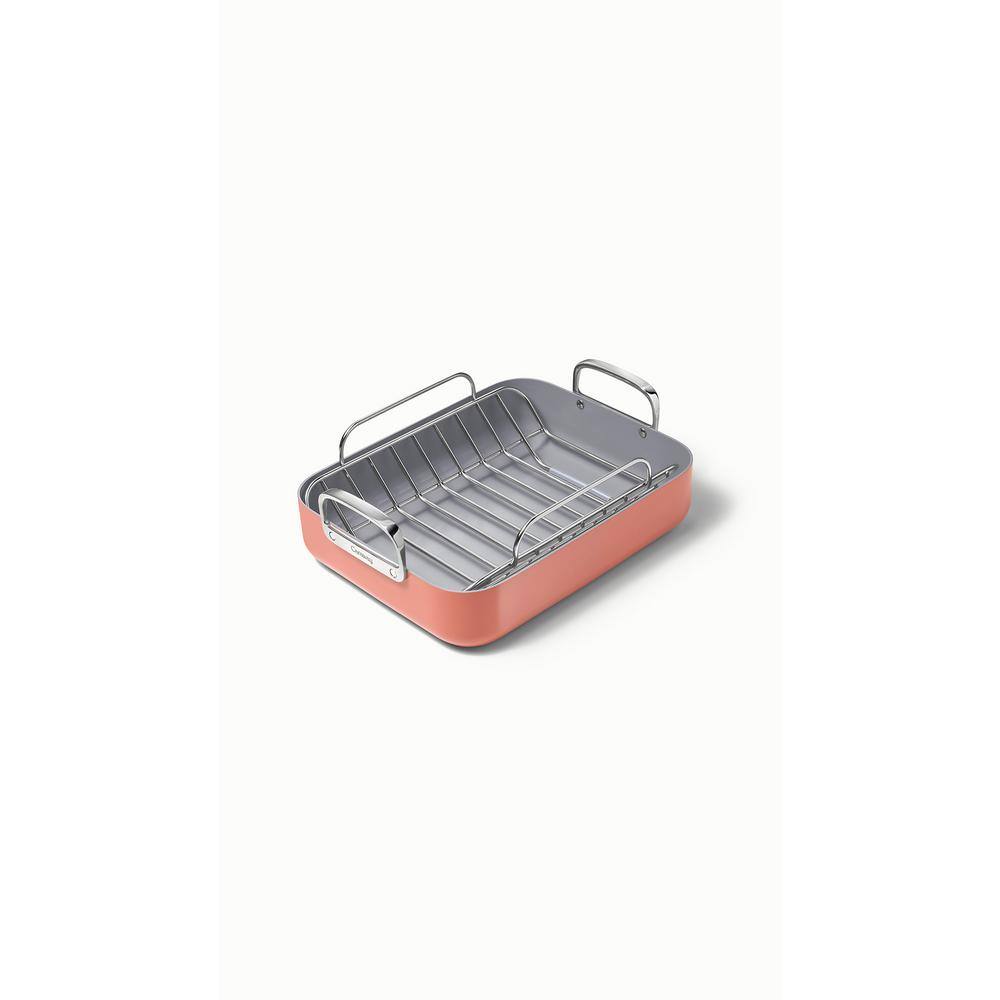 Perracotta Ceramic Nonstick Square Roasting Pan with Rack