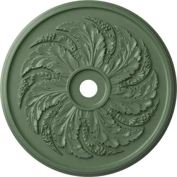 Ekena Millwork 1-7/8" x 42-1/8" x 42-1/8" Polyurethane Sellek Ceiling, Hand-Painted Athenian Green