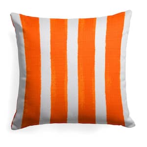 Caravan Orange Square Outdoor Throw Pillow