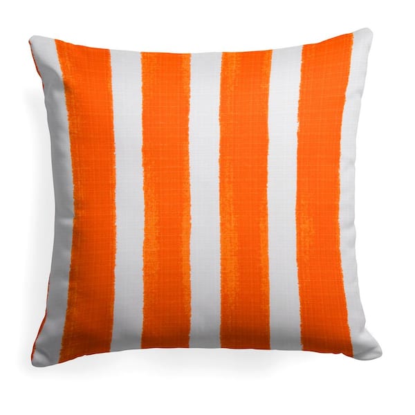 Grouchy Goose Caravan Orange Square Outdoor Throw Pillow