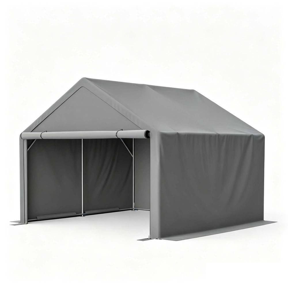 10 ft. x 10 ft. Portable Outdoor Storage Shed, Heavy-Duty Carport Garage Tent with Roll-up Door price history on PriceWatchPro