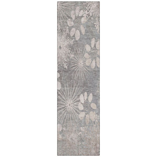 Addison Rugs Chantille Machine Washable Indoor/Outdoor Abstract ACN2225 Gray 2 ft. 3 in. x 7 ft. 6 in. Runner Rug