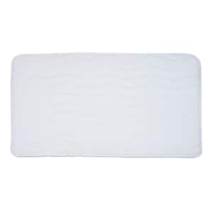 White 24 in. x 60 in. Memory Foam Extra Long Bath Mat