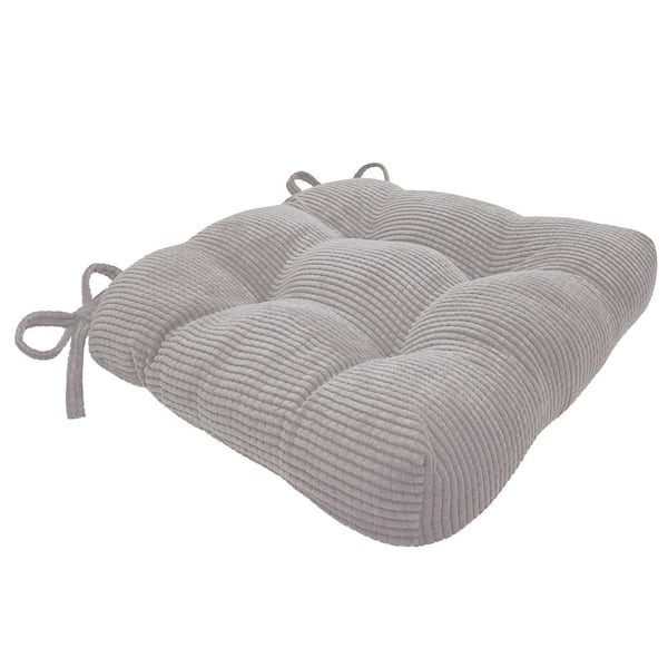 Achim Jackson Chair Pad 16 in. x 15 in., Grey (2-Pack)