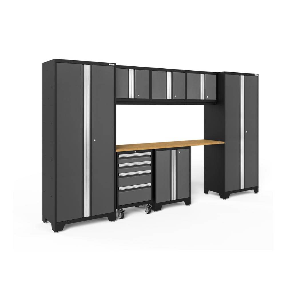 Bold Series 8-Piece 24-Gauge Steel Garage Storage System in Charcoal Gray (132 in. W x 77 in. H x 18 in. D) price history on PriceWatchPro
