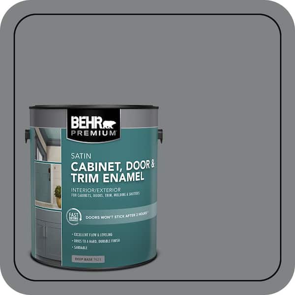 1 gal. #PPU26-03 Legendary Gray Satin Enamel Interior/Exterior Cabinet, Door & Trim Paint