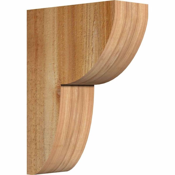 Ekena Millwork 4 in. x 10 in. x 14 in. Western Red Cedar Crestline Rough Sawn Corbel