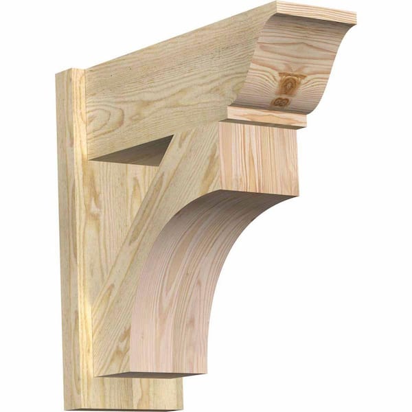 Ekena Millwork 8 in. x 22 in. x 22 in. Westlake Traditional Rough Sawn Douglas Fir Outlooker