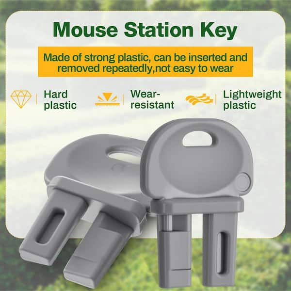小物 RATS KEYCASE N/A Indoor Outdoor Mouse Bait Station Replacement Key 5-Pack