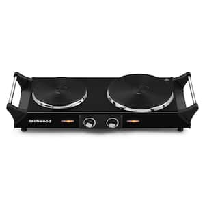 Courant 1700 Watts Electric Double Burner, Black