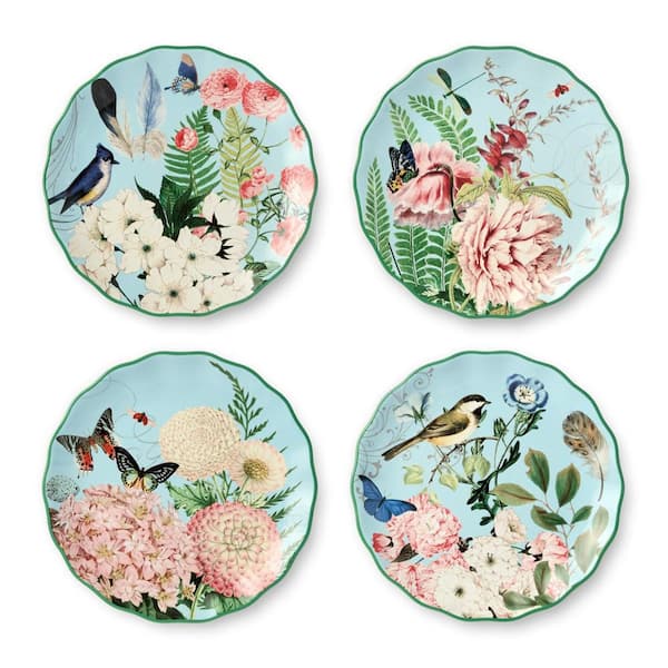Certified International Flora Multi-Colored Salad Plates (Set of 4)