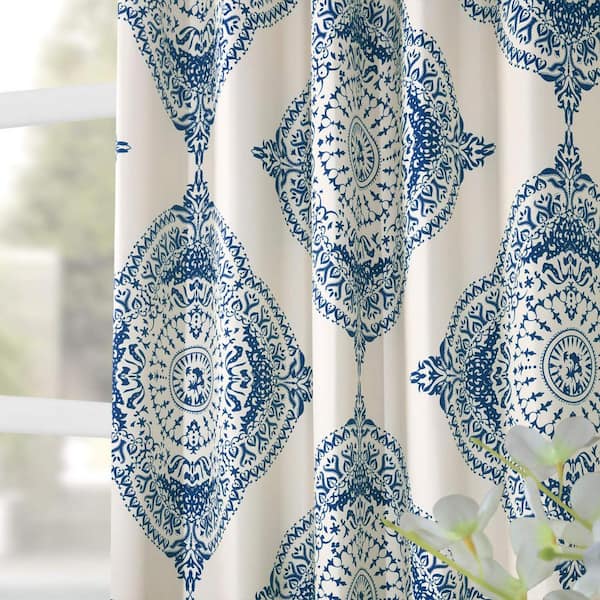63x50 Ceri Linen Textured Jute Tabs Semi-sheer Curtain Panel