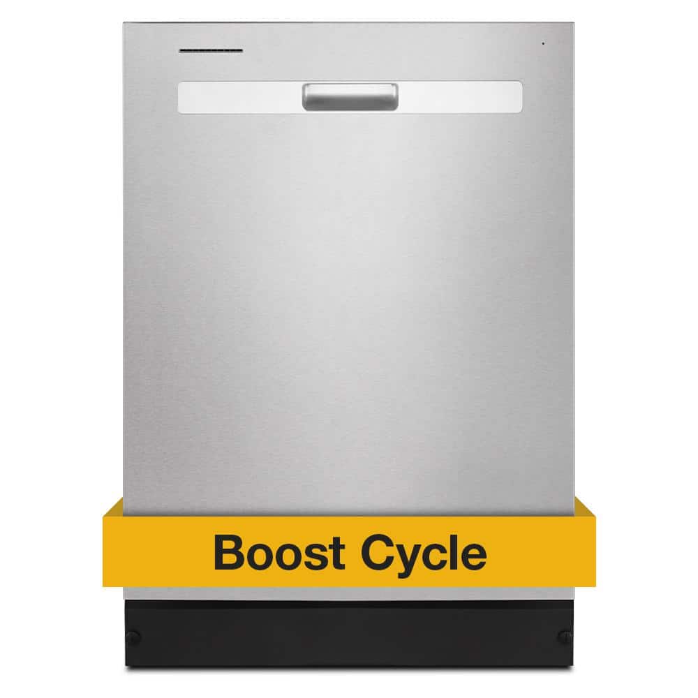 Quiet Stainless Steel Built-In Dishwasher with Pocket Handle