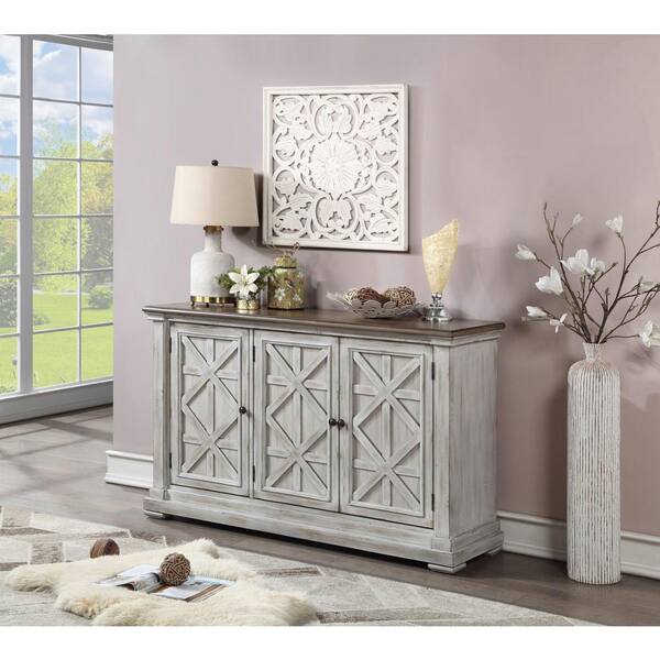 Coast To Coast Accents Gates Burnished White 58 in. Credenza with