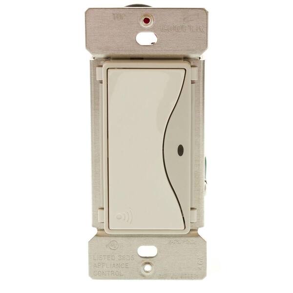 Eaton Aspire 15 Amp RF Single-Pole Wireless Light Switch, White Satin