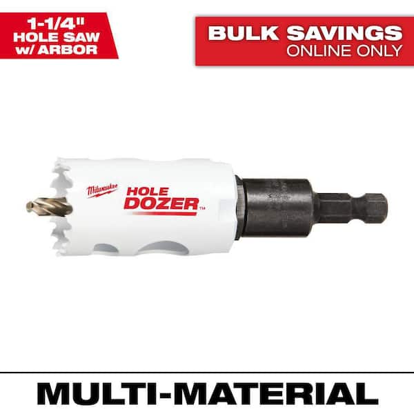1-1/4 in. Hole Dozer Bi-Metal Hole Saw with 3/8 in. Arbor & Pilot Bit