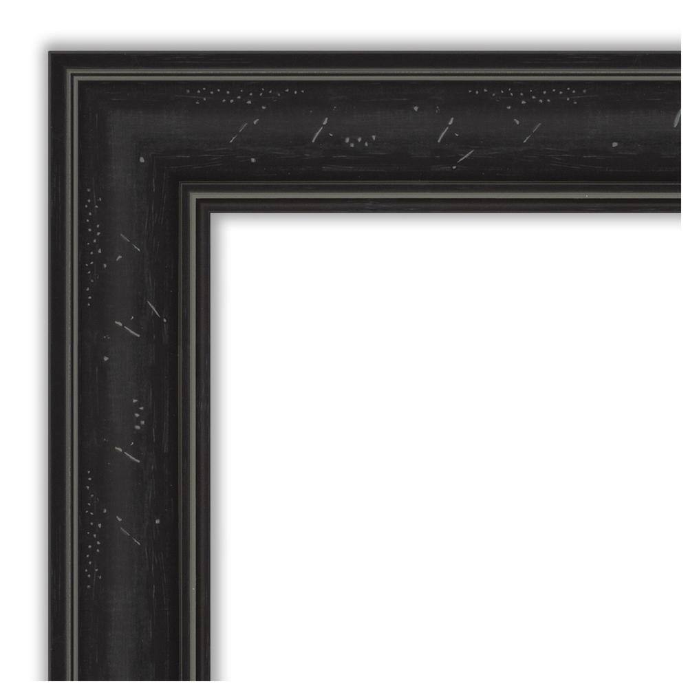 Shipwreck Black Narrow Framed Natural Corkboard 34" x 16"