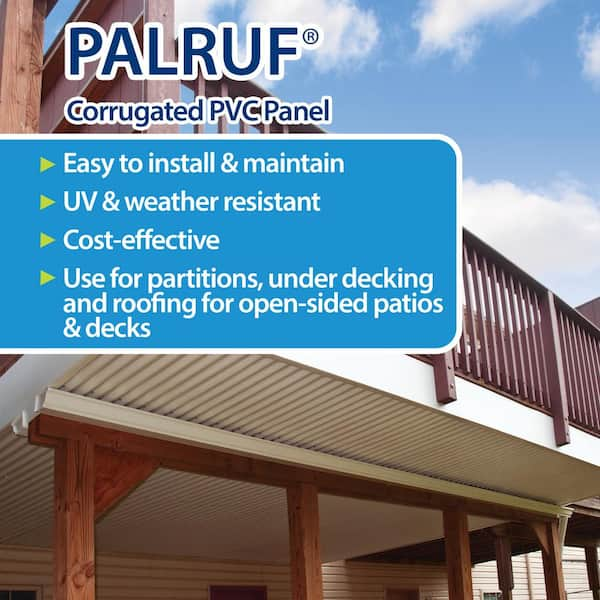 26 in. x 8 ft. Corrugated PVC Roof Panel in Clear