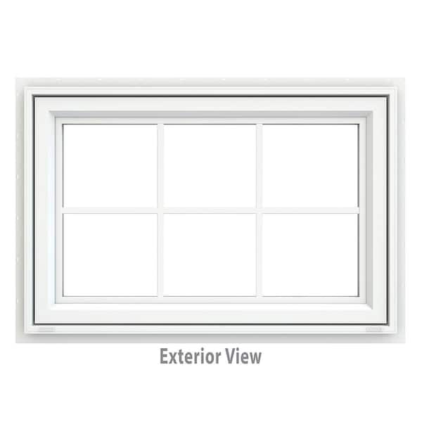 x 23.5 in V4500 Series Awning Vinyl Window White JELDWEN 35.5 in Building Materials Building