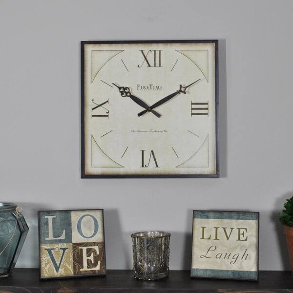 FirsTime 13 in. and 6 in. Love Gallery Plaques and Clock Set