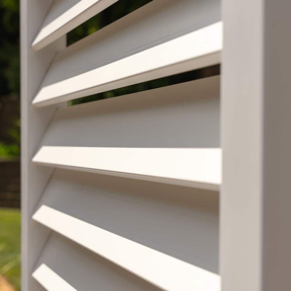 Lexington 6ft White Vinyl Privacy Screen with Planter Box