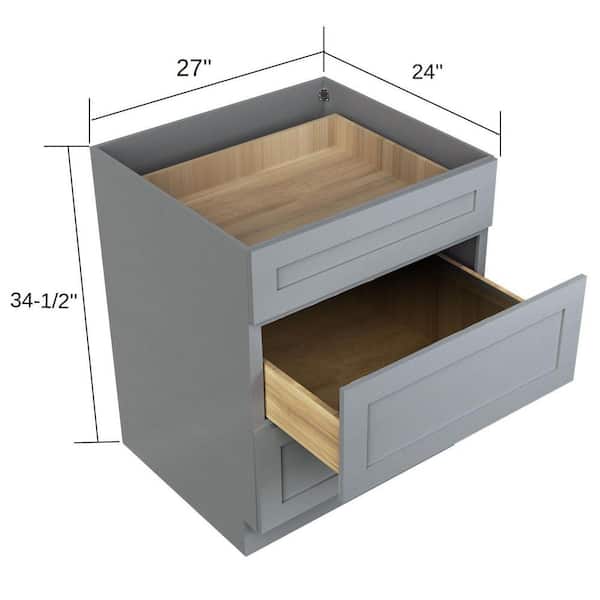 ARCORA 27 in W x 24 in D x 34 in H in Gray Plywood Assemble Under