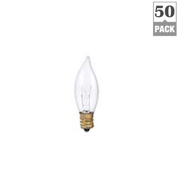 15W 120V CA8 E12 Flame Tip Clear Bulb 6-Pack by Bulbrite at
