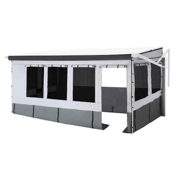 RV Awning Sun Shade Room, Compatible with 18-19 ft. Awnings, RV Awning Sun Shading Room with 3-Sided Enclosure Tent