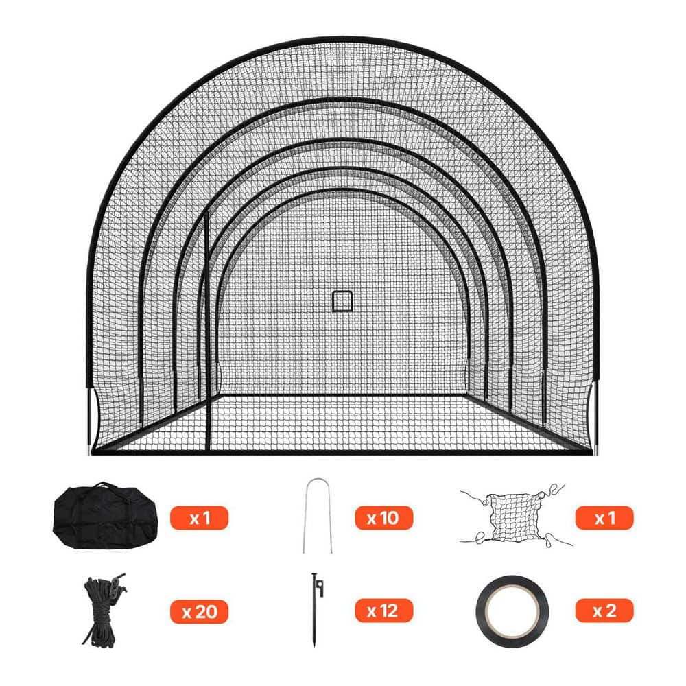 Baseball Batting Cage, 40.0 x 12.1 x 10.0 FT. Freestanding Portable Batting Cage, Hitting Cages 4-Ply Knotless Polyester price history on PriceWatchPro