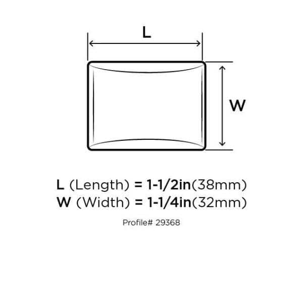 Golden Champagne Modern Rectangular Cabinet Knob with Mounting Hardware