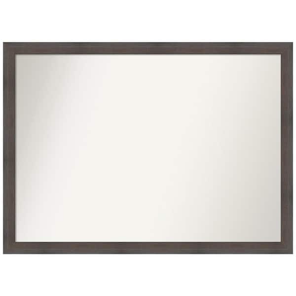 Amanti Art Hardwood Chocolate Narrow 41 in. W x 30 in. H Rectangle Non-Beveled Wood Framed Wall Mirror in Brown